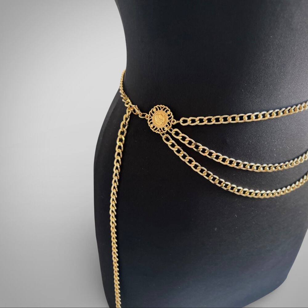 Multi-layer Metal Link Chain Belt - Picture 2 of 5